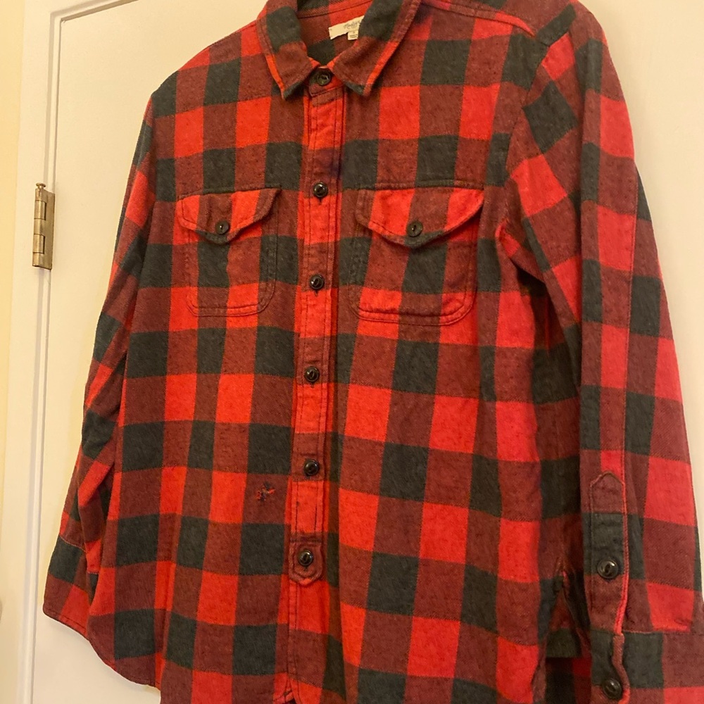Madewell Red and Black Checkered Shirt